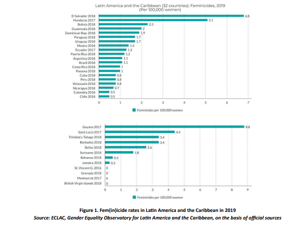 Figure 1. Fem(in)icide rates in Latin America and the Caribbean in 2019